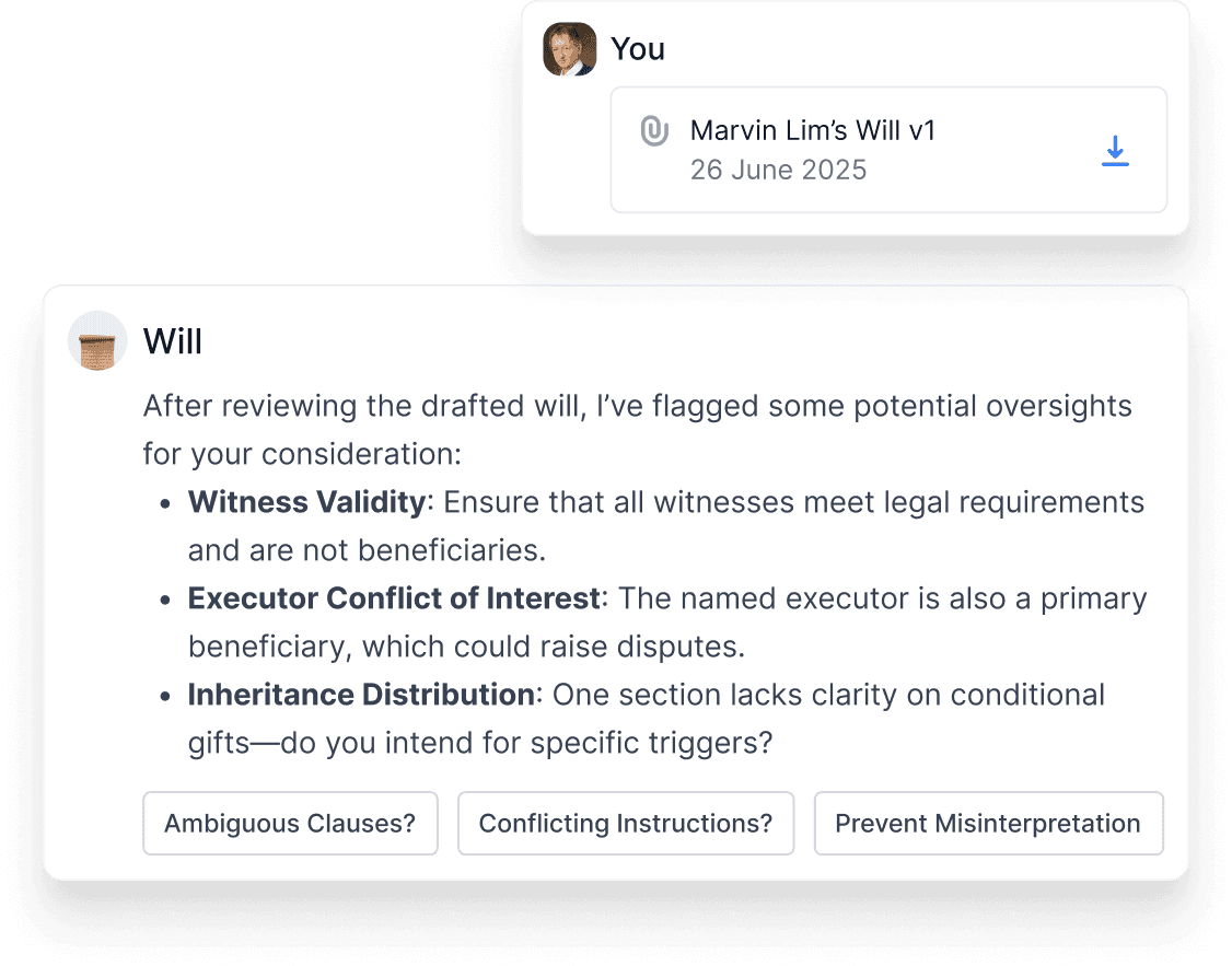 AI chat with your will